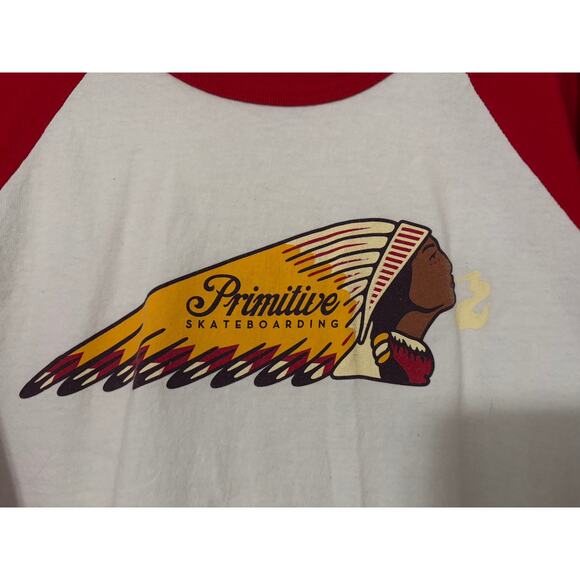 Primitive Skateboarding Headdress Raglan Size Large - Picture 3 of 5